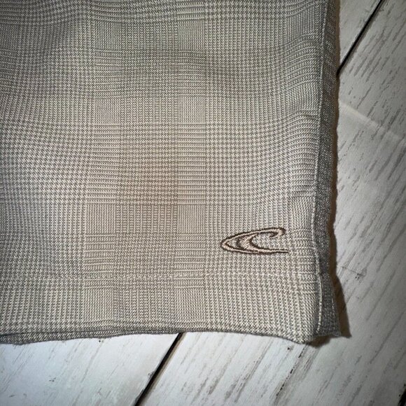 O'Neill Mens Casual Chino Shorts Size 34 Tan Glen Plaid Golf Skate Y2K - Picture 2 of 7